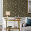 Fairbank Chocolate Linen Geometric Wallpaper by Scott Living - Image 2