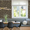 Fairbank Chocolate Linen Geometric Wallpaper by Scott Living - Image 4