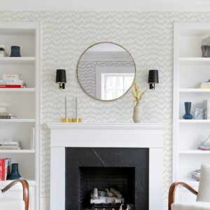 Holmby Bone Brushstroke Zigzag Wallpaper by Scott Living
