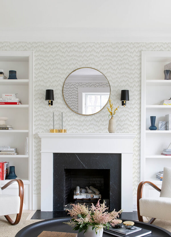 Holmby Bone Brushstroke Zigzag Wallpaper by Scott Living - Image 2