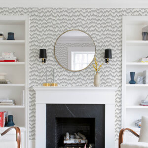 Holmby Grey Brushstroke Zigzag Wallpaper by Scott Living