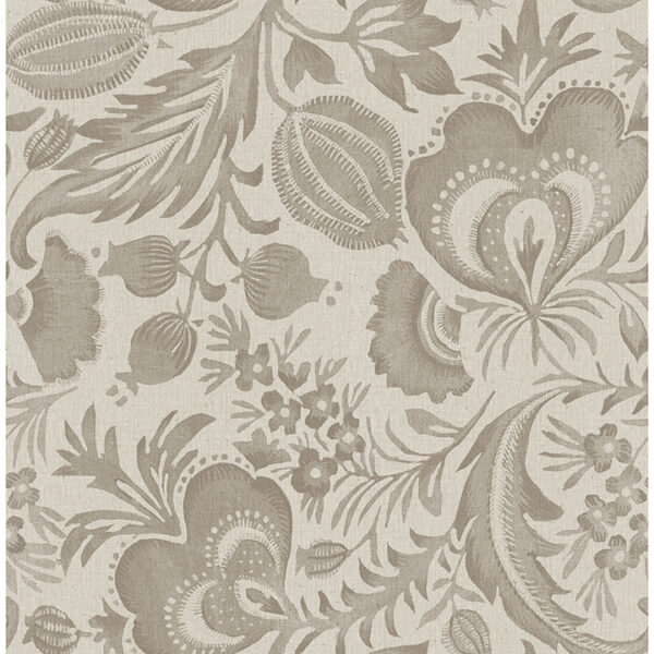 Culver Light Brown Jacobean Wallpaper by Scott Living