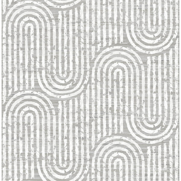Trippet Grey Zen Waves Wallpaper by Scott Living