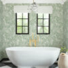 Brentwood Green Palm Leaves Wallpaper by Scott Living - Image 4