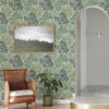 Trousdale Green Fanning Flora Wallpaper by Scott Living - Image 3