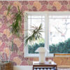 Trousdale Raspberry Fanning Flora Wallpaper by Scott Living - Image 2