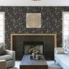 Marilyn Black Floral Trail Wallpaper by Scott Living - Image 2