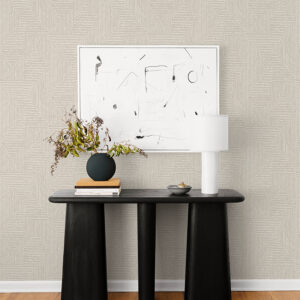 Mortenson Light Grey Geometric Wallpaper by Scott Living