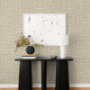 Mortenson Gold Geometric Wallpaper by Scott Living - Image 4