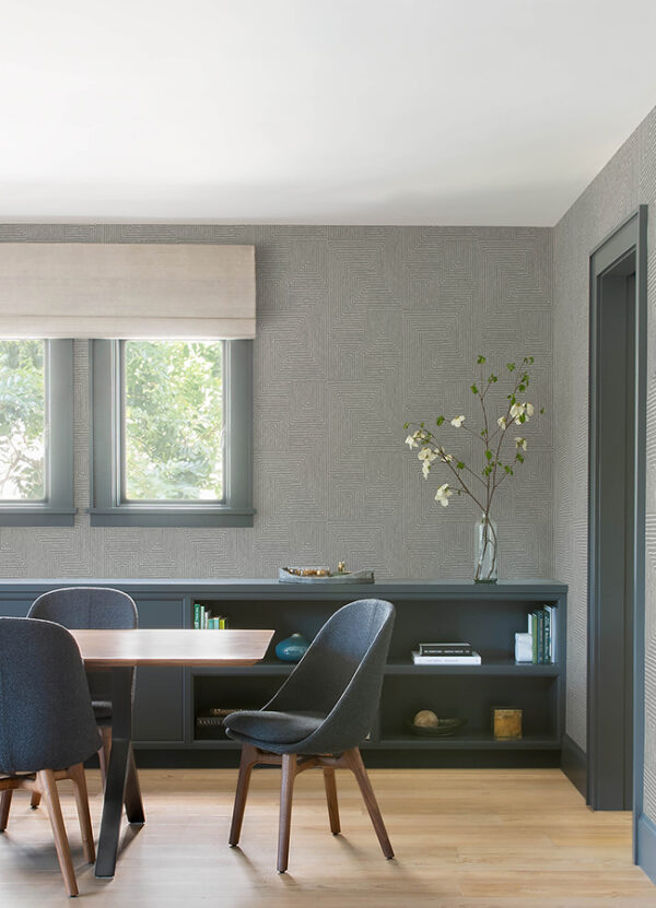 Mortenson Dove Geometric Wallpaper by Scott Living - Image 2