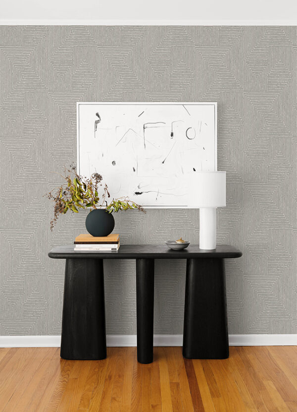 Mortenson Dove Geometric Wallpaper by Scott Living - Image 3