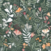 0089038 brittsommar evergreen woodland floral wallpaper