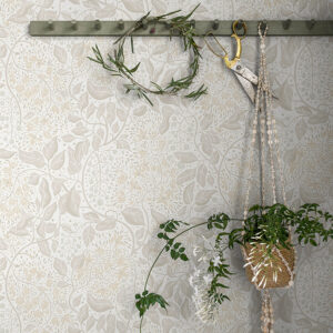 Turi Khaki Twining Vines Wallpaper