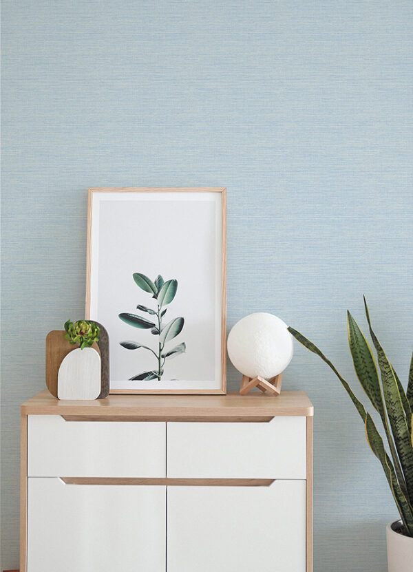 0089112 agave blue faux grasscloth wallpaper