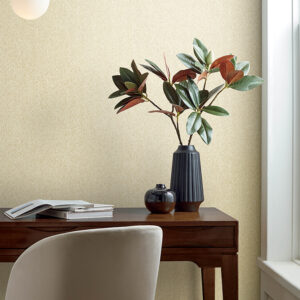 Ashbee Yellow Faux Fabric Wallpaper