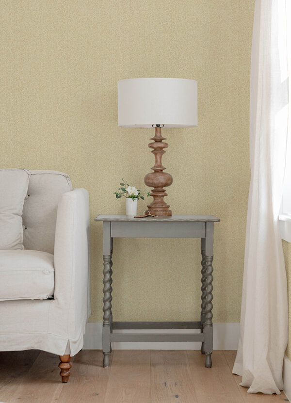 0089121 ashbee yellow faux fabric wallpaper