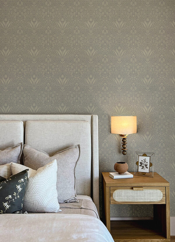0089147 mara grey tulip ogee wallpaper