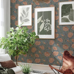 Bernadina Blue Rosebush Wallpaper