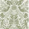 0089896 nestle green bird block print wallpaper