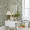 0089899 nestle green bird block print wallpaper