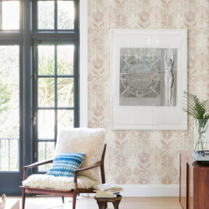 Pavord Pink Floral Shibori Wallpaper