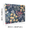 0089952 cultivate navy springtime blooms wallpaper