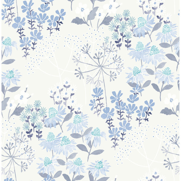 0089956 cultivate blue springtime blooms wallpaper