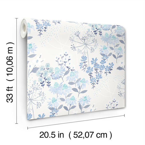 0089957 cultivate blue springtime blooms wallpaper