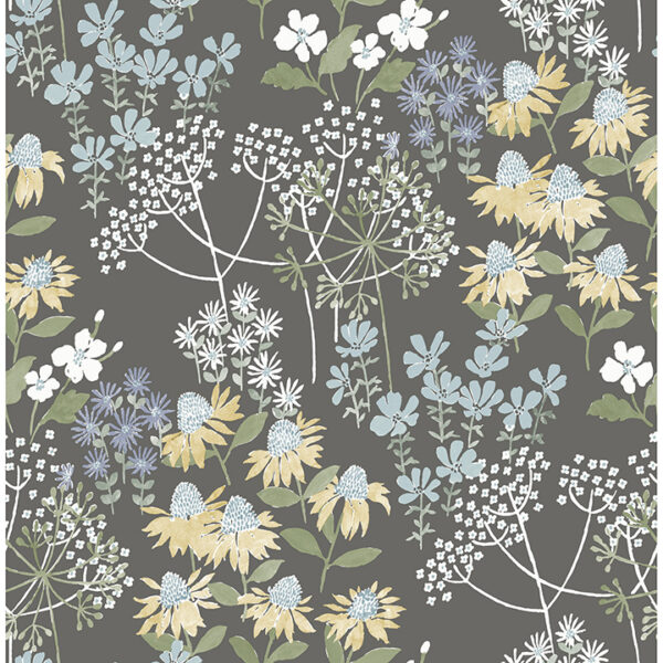 0089961 cultivate grey springtime blooms wallpaper