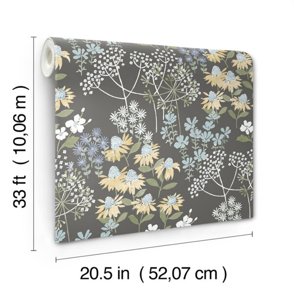 0089962 cultivate grey springtime blooms wallpaper