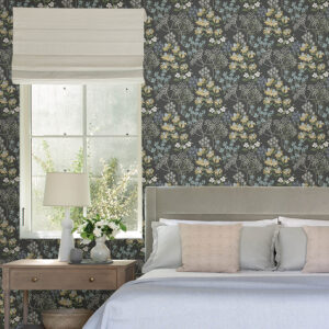 Cultivate Grey Springtime Blooms Wallpaper