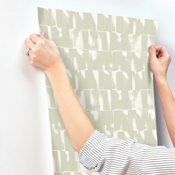 0089990 bancroft sage artistic stripe wallpaper
