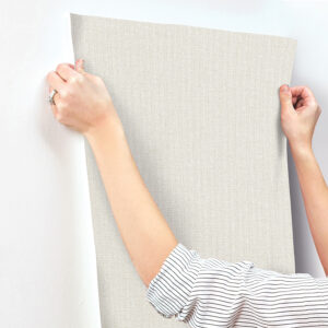 Lawndale Stone Textured Pinstripe Wallpaper