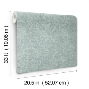 Retreat Denim Quilted Geometric Wallpaper