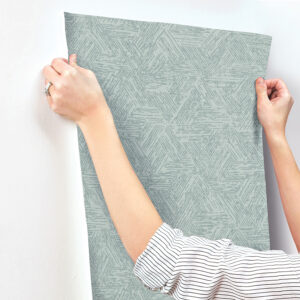 Retreat Denim Quilted Geometric Wallpaper