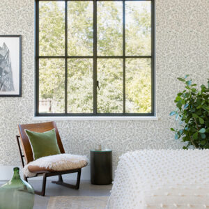 Divine Grey Abstract Medallion Wallpaper