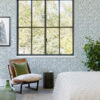 0090069 divine light blue abstract medallion wallpaper