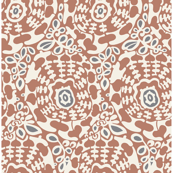 0090076 divine rust abstract medallion wallpaper