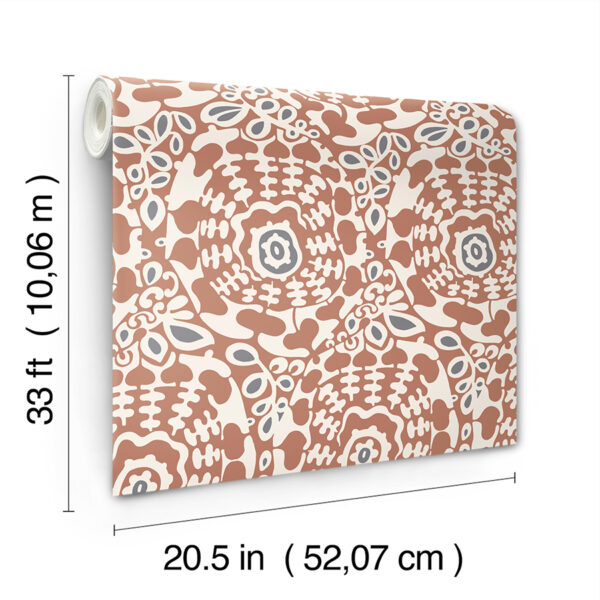 0090077 divine rust abstract medallion wallpaper