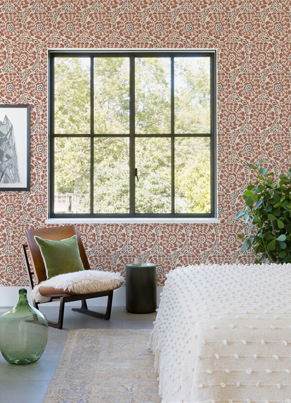 0090079 divine rust abstract medallion wallpaper