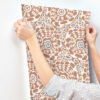 0090080 divine rust abstract medallion wallpaper