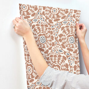 Divine Rust Abstract Medallion Wallpaper