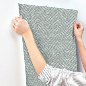 Glynn Denim Chevron Wallpaper