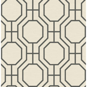 0090116 manor black geometric trellis wallpaper