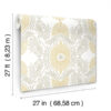 0090122 villa light yellow embellished ogee wallpaper