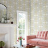 0090124 villa light yellow embellished ogee wallpaper