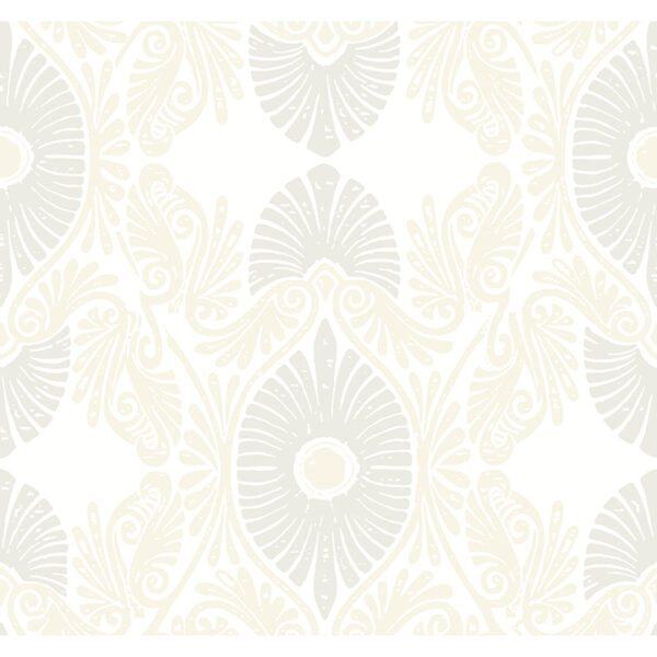 0090131 villa bone embellished ogee wallpaper