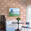 0090138 villa raspberry embellished ogee wallpaper