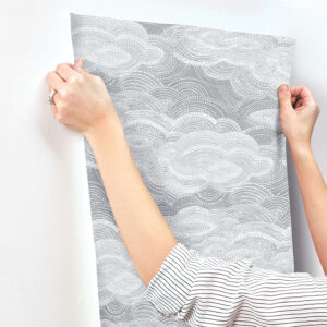 Vision Slate Stipple Clouds Wallpaper