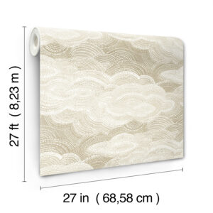 Vision Pearl Stipple Clouds Wallpaper